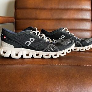 On Running Black and White Athletic Shoes